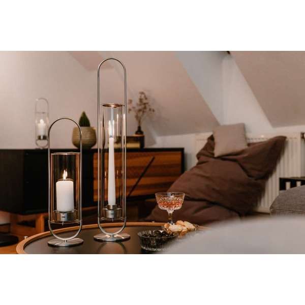 OVAL CANDLE 55 Bougeoir argent