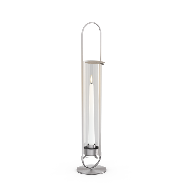 OVAL CANDLE 55 Bougeoir argent