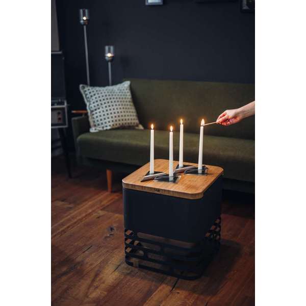 SQUARE CANDLE Bougeoir argent