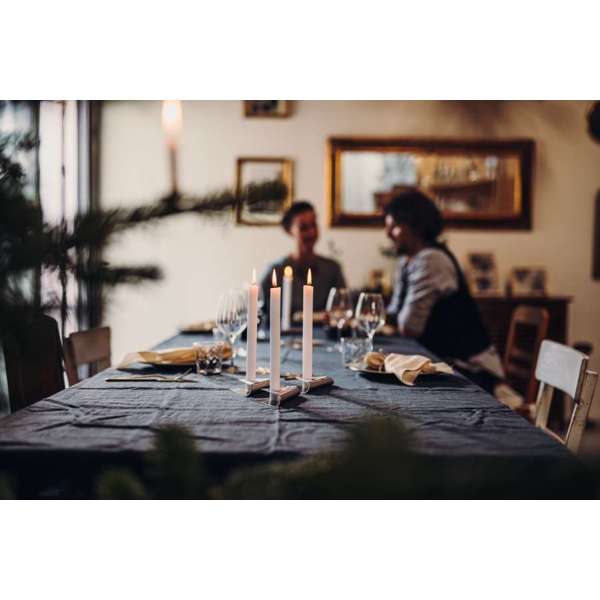 SQUARE CANDLE Ensemble de bougeoirs argent