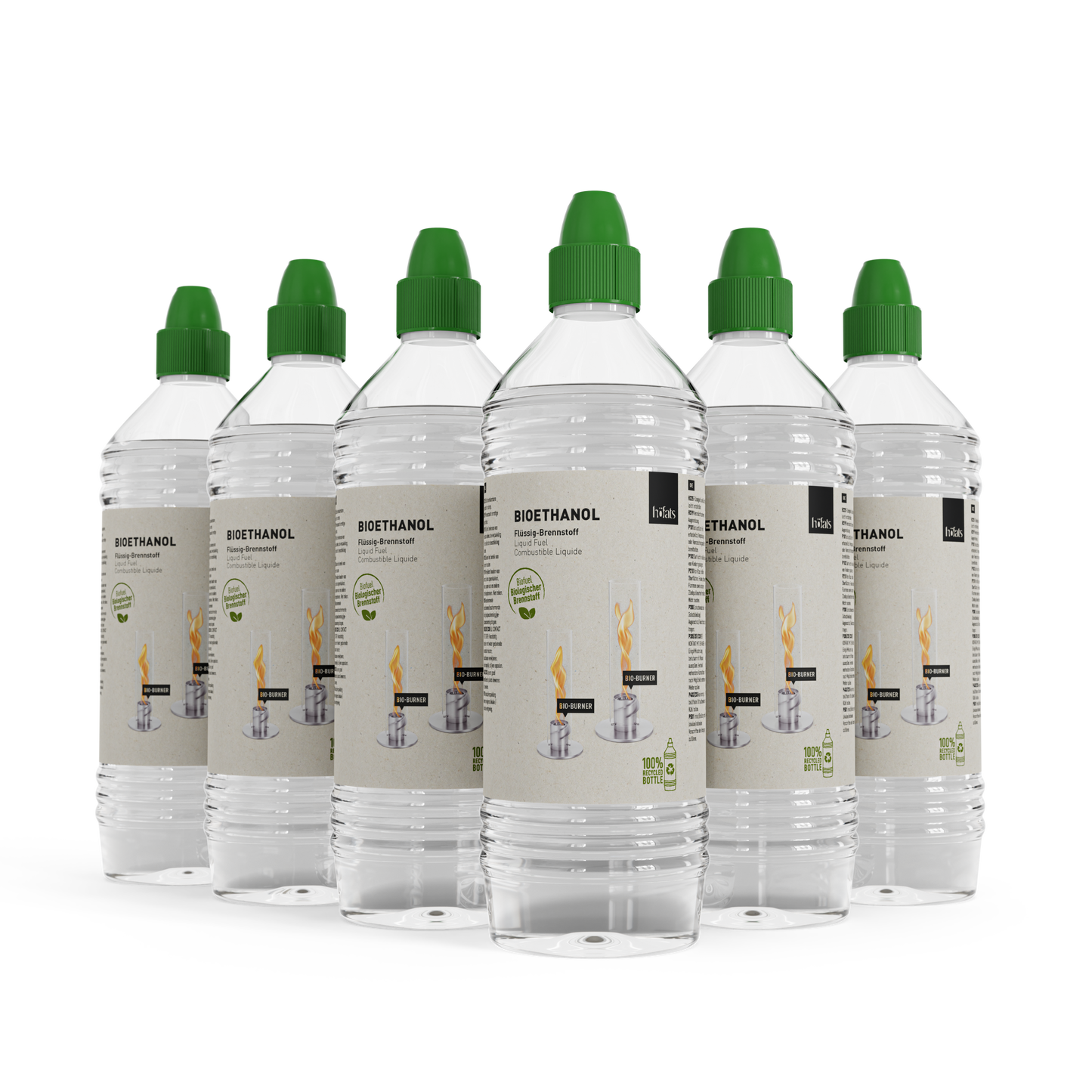 Bioéthanol Liquide Combustible bouteille de 1l Lot de six