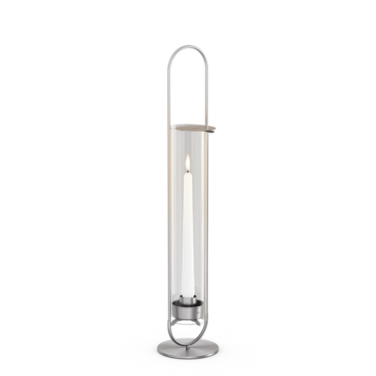 OVAL CANDLE 55 Bougeoir argent