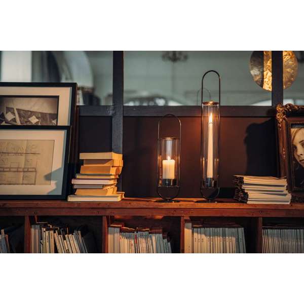 OVAL CANDLE 35 Bougeoir noir brossé