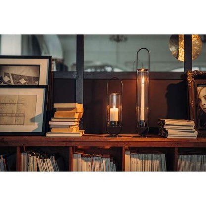 OVAL CANDLE 35 Bougeoir noir brossé