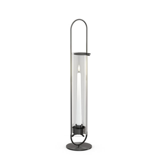OVAL CANDLE 55 Bougeoir noir brossé