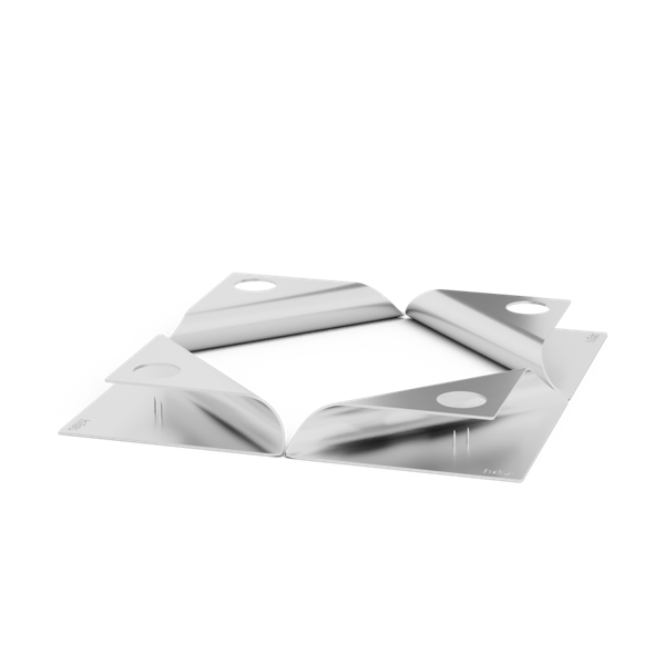 SQUARE CANDLE Ensemble de bougeoirs argent