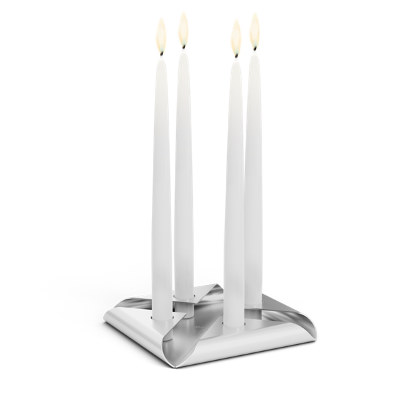 SQUARE CANDLE Ensemble de bougeoirs argent