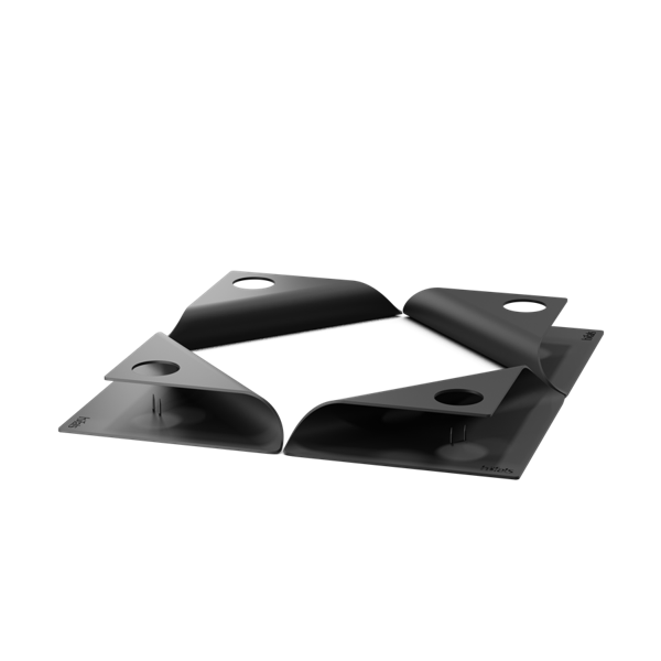 SQUARE CANDLE Ensemble de bougeoirs noir