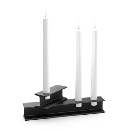 HENRY METAL II Bougeoir noir